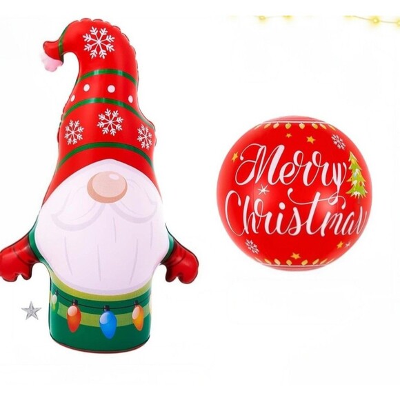 Unbranded Other - Giant Inflatable Christmas Bowling Gnomes Indoor/Outdoor Set Holiday